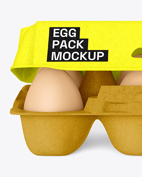 Opened Egg Carton Packaging Mockup