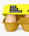 Opened Egg Carton Packaging Mockup