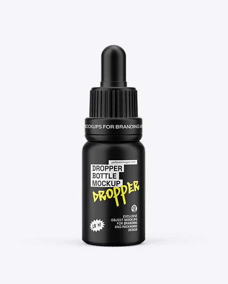 Matte Dropper Bottle Mockup