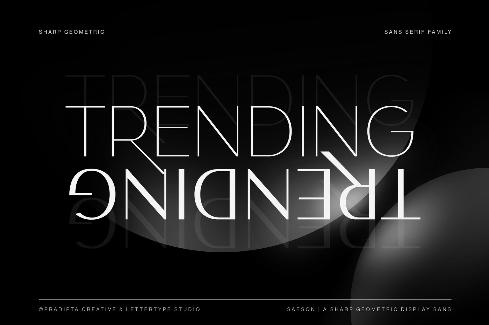 Saeson a Sharp Geometric Display Sans Serif
