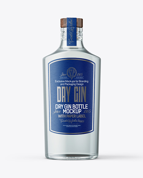 Dry Gin Bottle Mockup - Vodka bottle mockup psd