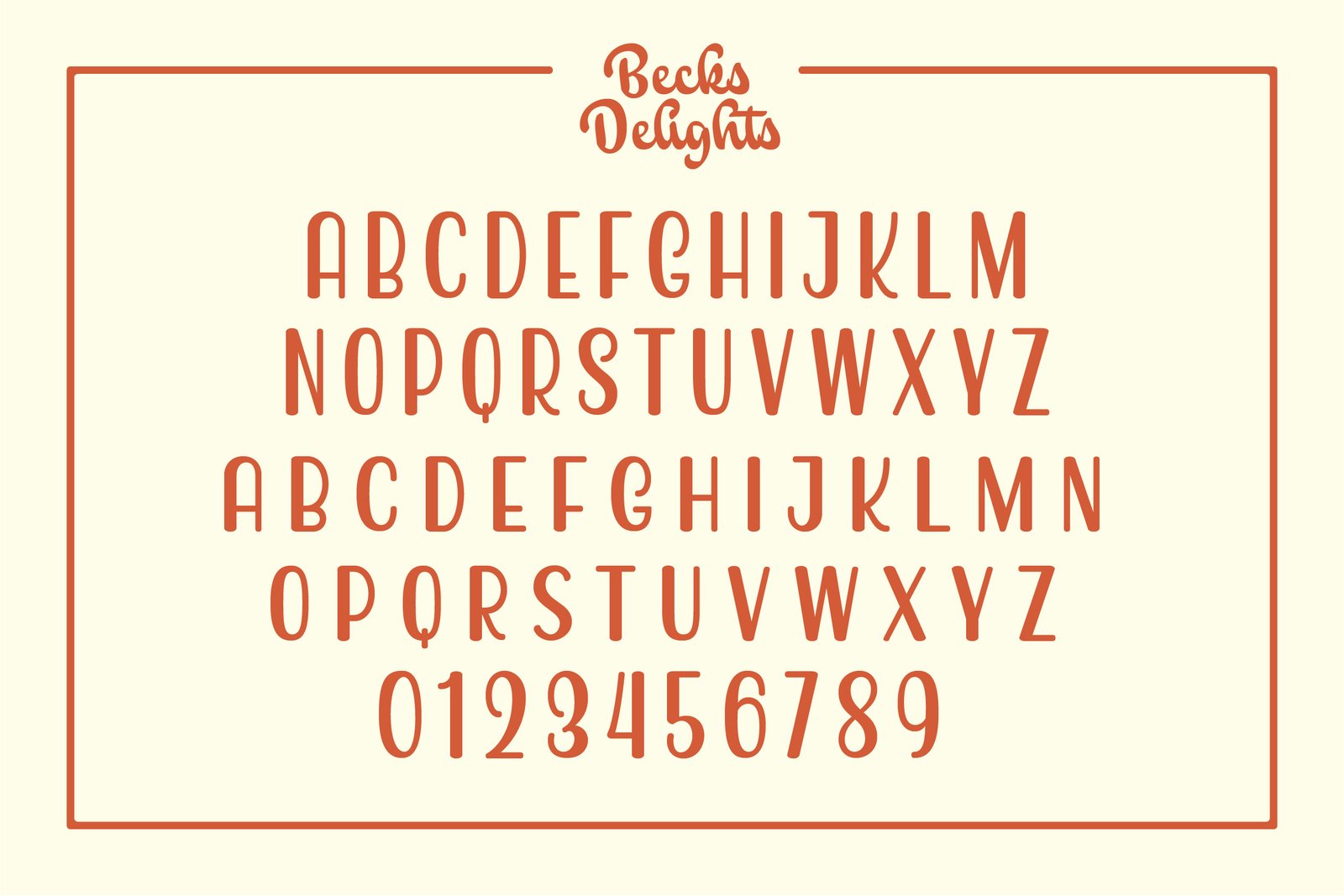 Becks Delights Font