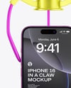 iPhone 16 in a Claw Mockup