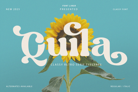 Quila - Classy Retro Serif Font - Magazine font