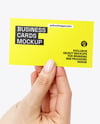 Business Card in a Hand Mockup