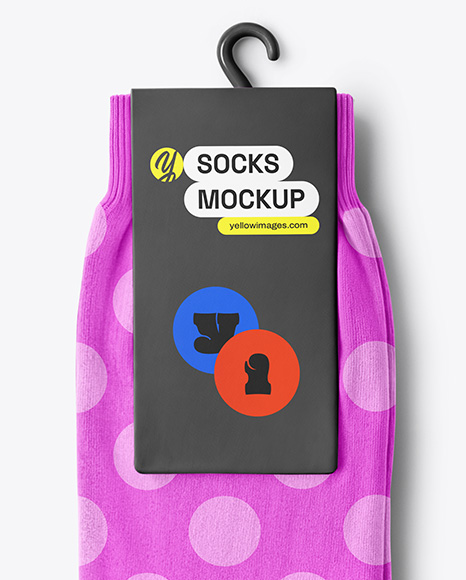 Socks with Tag Mockup