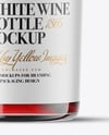 Clear Glass Red Wine Bottle Mockup