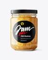 Glass Jar with White Grape Jam Mockup