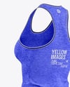 Women's Melange Tank Top Mockup - Half Side View