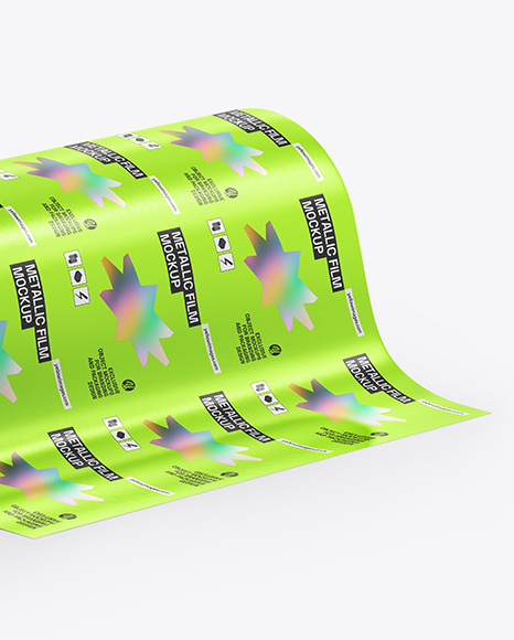 Metallic Film Roll Mockup