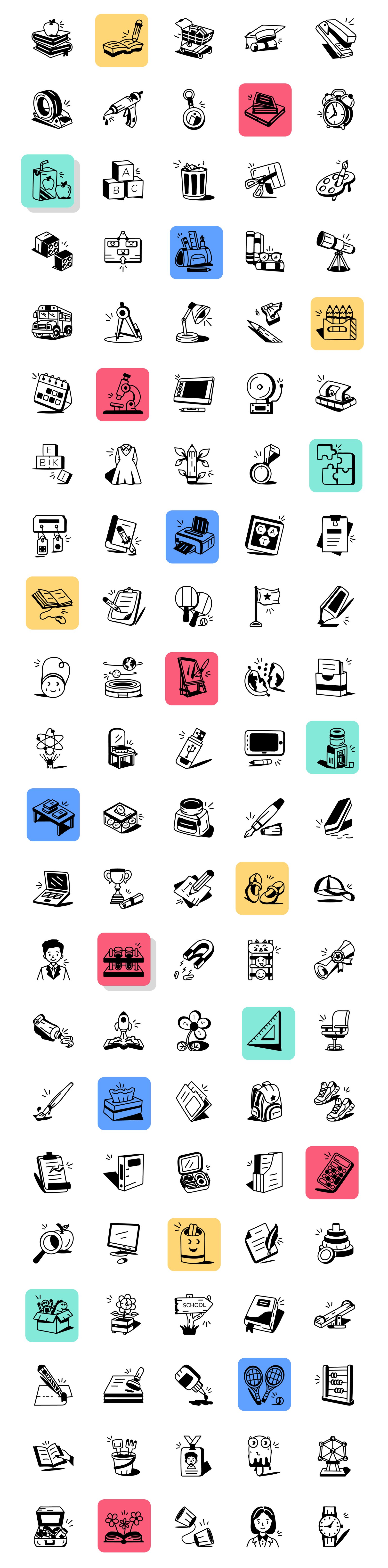 Back to School Icon Set