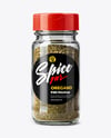 Glass Spice Jar with Oregano Mockup