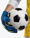 Soccer Goalkeeper Wearing Long Sleeve Jersey and Shorts Mockup
