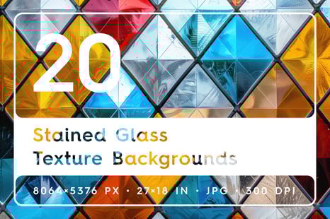 20 Stained Glass Texture Backgrounds - Textures