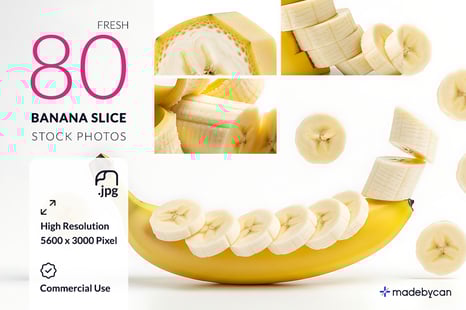 80 Fresh Banana Slice Stock Photos for Creators - Designers