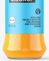 Glass Bottle with Orange Juice Mockup