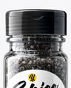 Glass Jar with Black Sea Salt Mockup