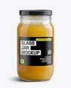 Glass Jar with Chicken Bone Broth Mockup