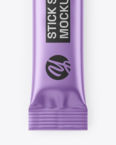 Matte Metallic Stick Sachet Mockup