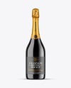 Dark Glass Champagne Bottle Mockup
