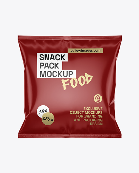 Glossy Snack Pack Mockup