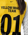 Female Goalkeeper Wearing Long Sleeve Soccer Jersey Mockup