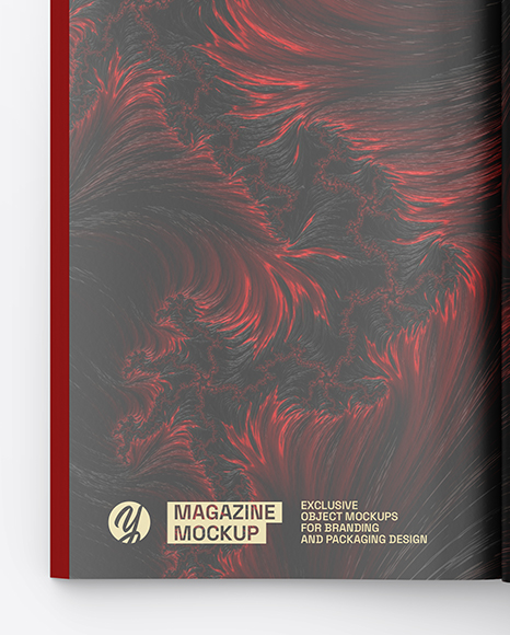 Opened Magazine Mockup - Top View