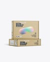 Two Kraft Paper Boxes Mockup