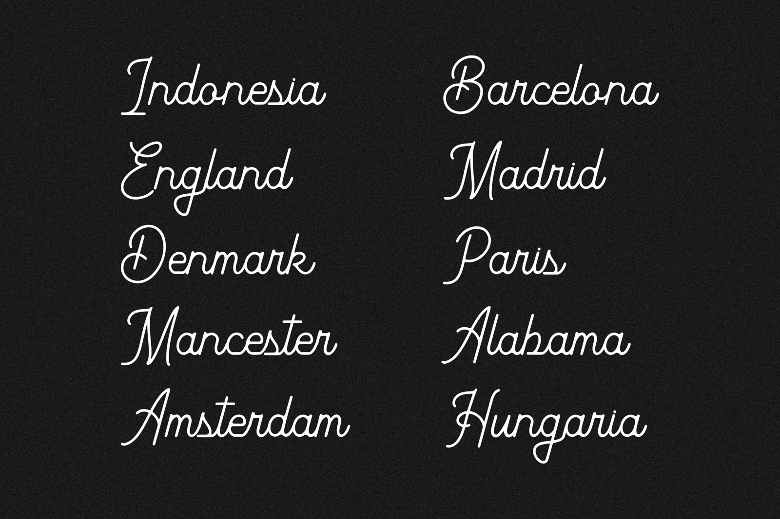 Birmingham Paradise - vintage Monoline Font