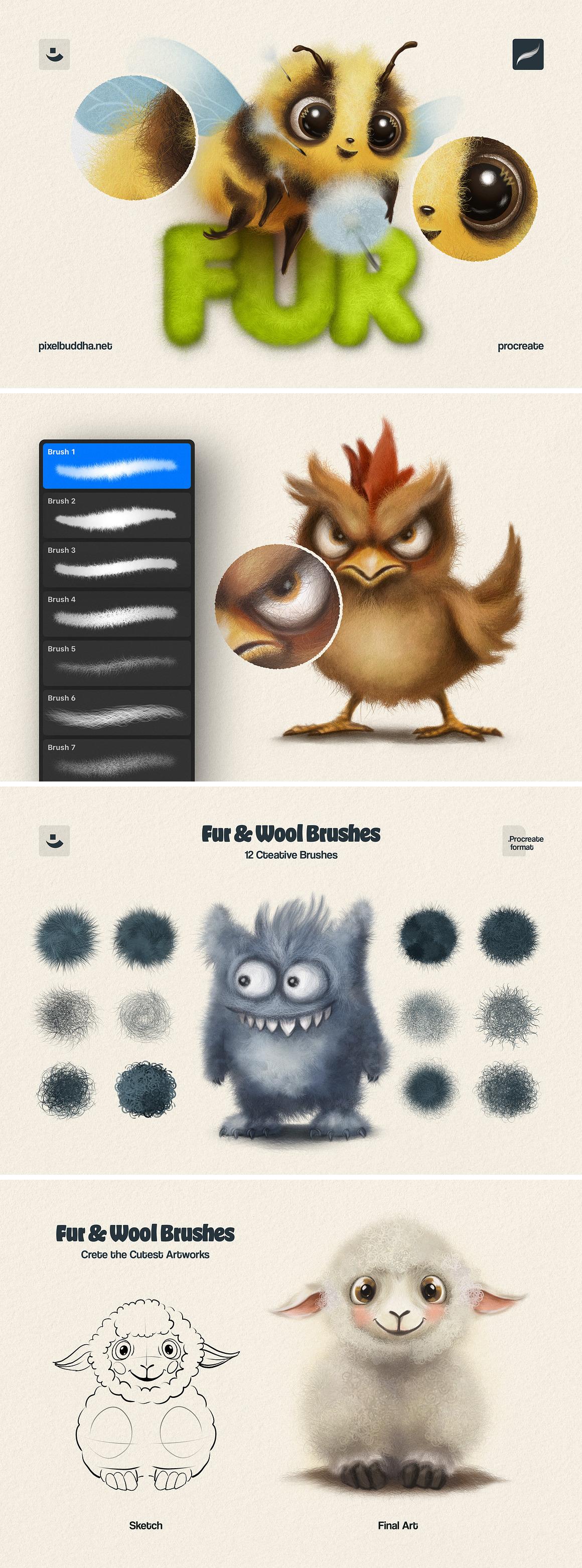 12-in-1 Procreate Brushes Bundle