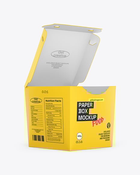 Paper Food Box Mockup