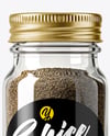 Glass Jar with Grounded Black Pepper Mockup