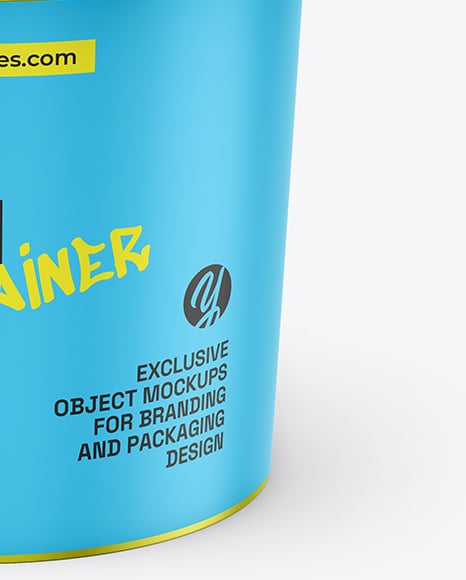 Matte Metallic Bucket Mockup