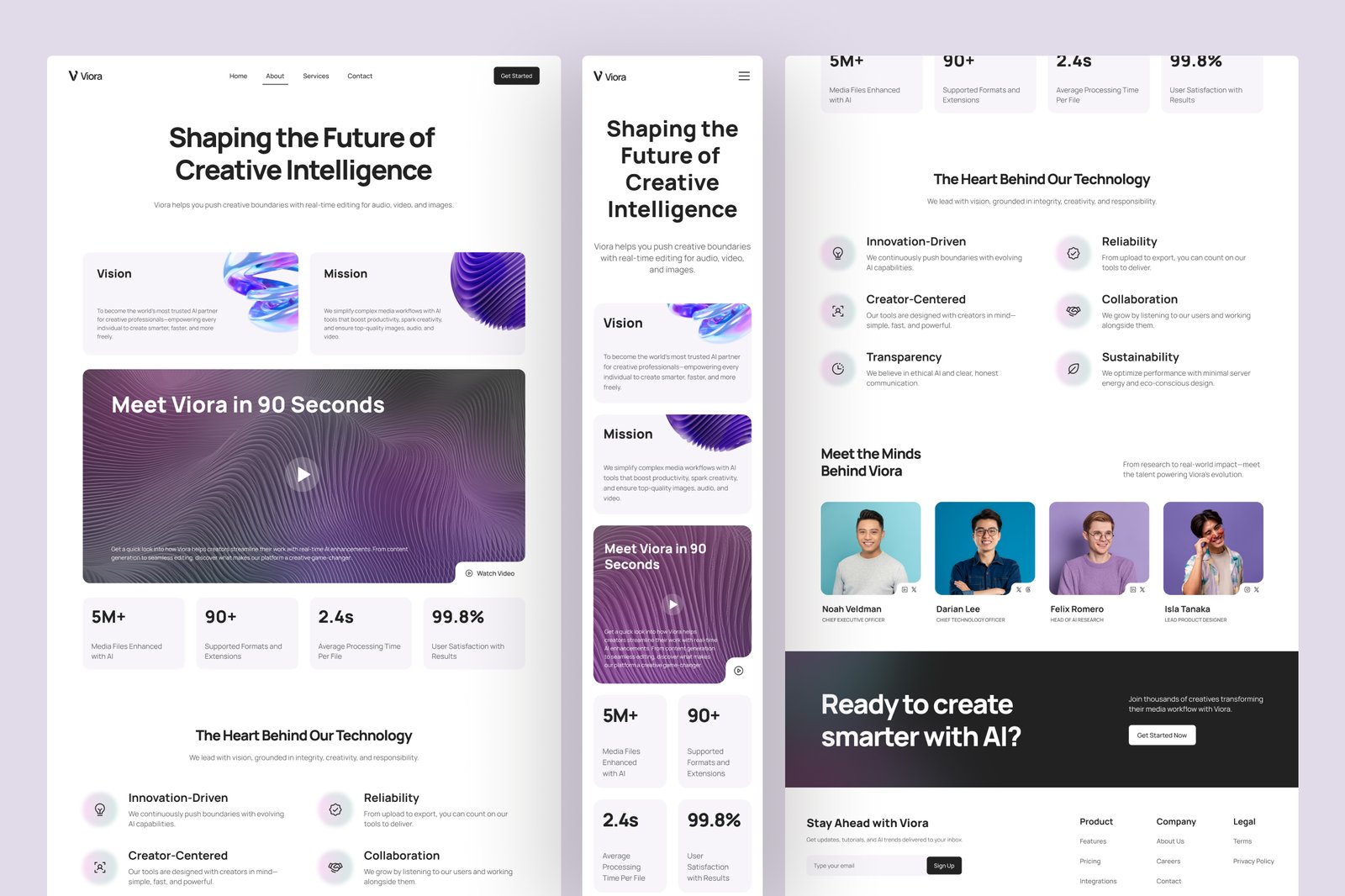 Viora - AI Technology Website