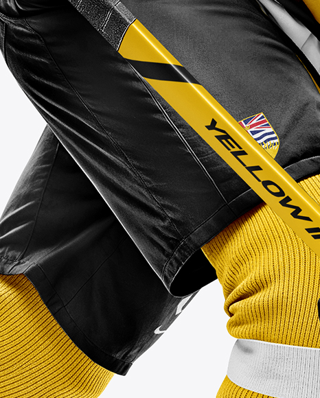 Man Wearing Full Ice Hockey Kit Mockup