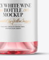 Clear Glass Pink Wine Bottle Mockup