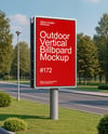 Outdoor Vertical Billboard Mockup