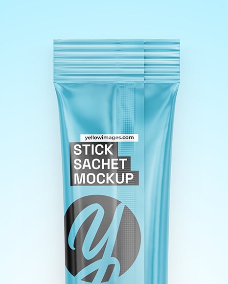 Glossy Stick Sachet Mockup