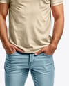 Man in a Polo Shirt and Jeans Mockup