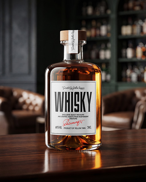 Whiskey Bottle Mockup