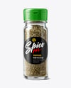 Clear Glass Spice Jar with Thyme Mockup