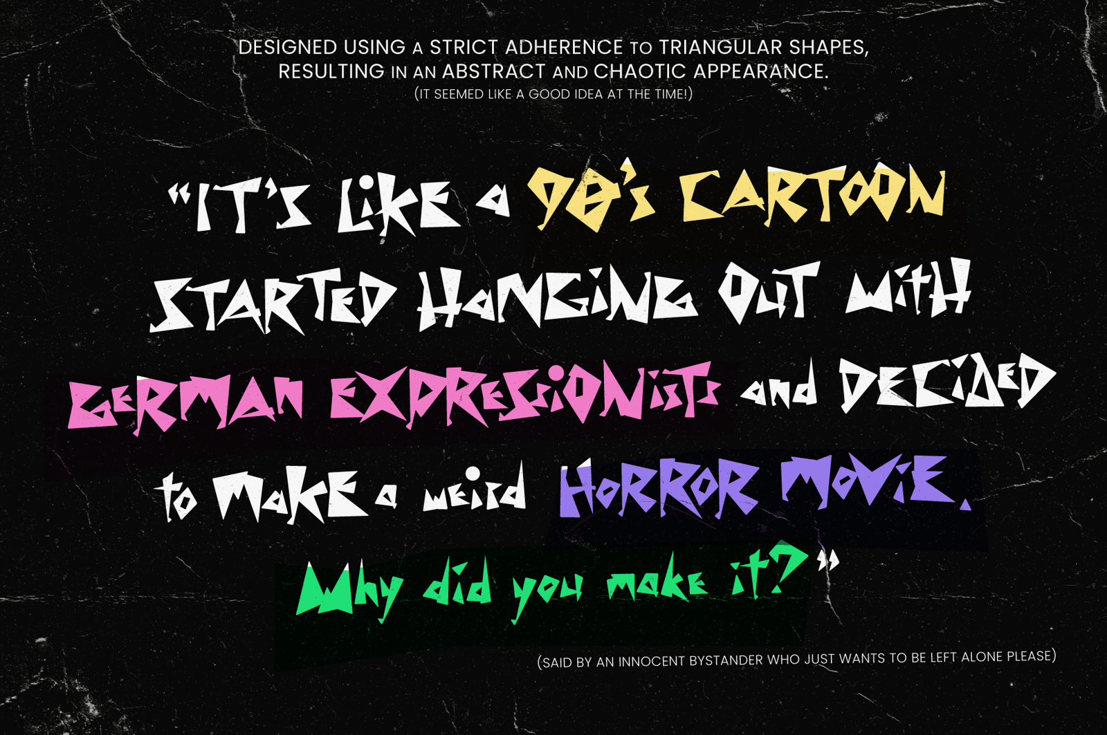 Shock Value - An Expressionist, Cartoon-ish, Horror Display Font.