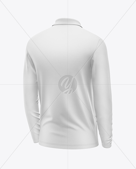 Men's Long Sleeve Polo Shirt Mockup