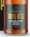 Whiskey Bottle with Box Mockup