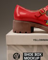 Mary Jane Shoe with Box Mockup