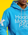 Black Man Wearing a Hoodie and Sunglasses Mockup