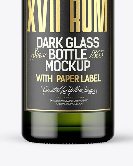 Dark Glass Bottle Mockup