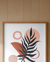Poster with a Wooden Frame in a Living Room Mockup
