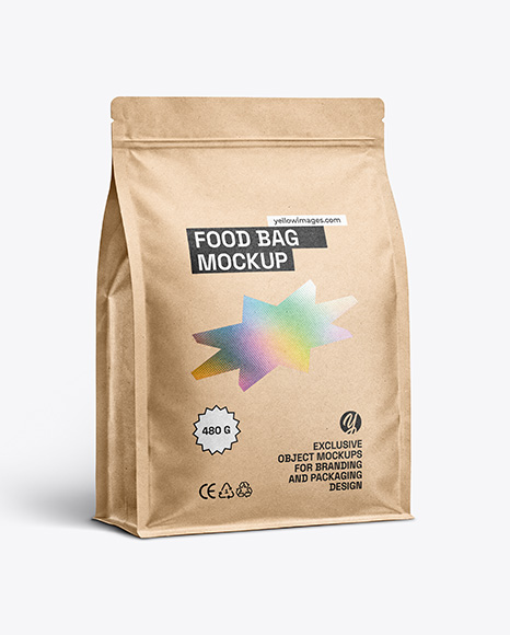 Kraft Paper Food Bag Mockup
