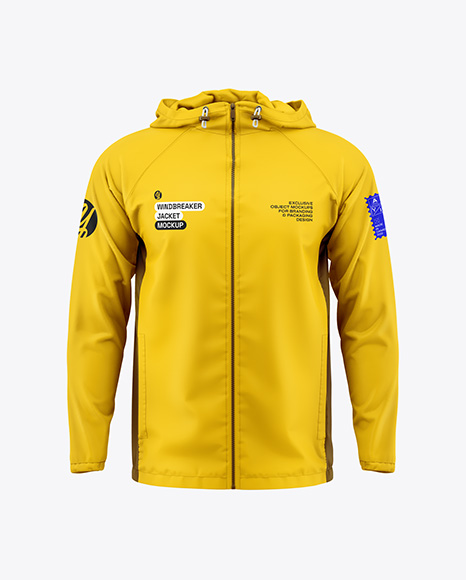 Men's Windbreaker Jacket Mockup